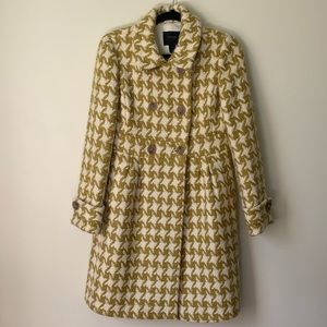 J Crew Collection Houndstooth Wool Coat size 6